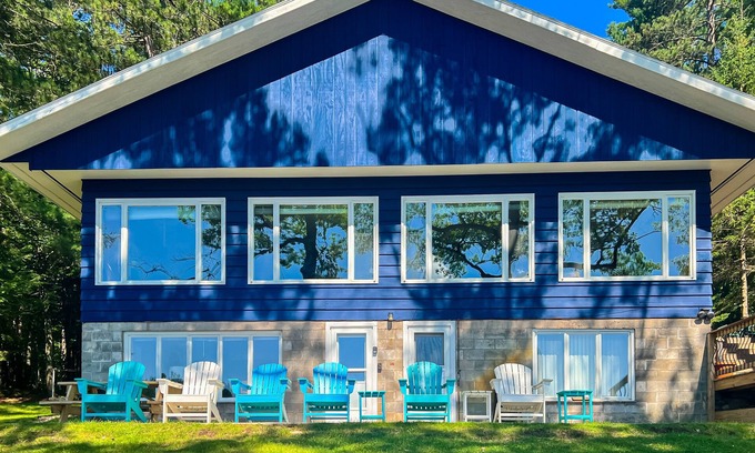 Woodruff House | Lakefront Lodge w/2 additional cabins, private dock, firepit, kayak & hammock