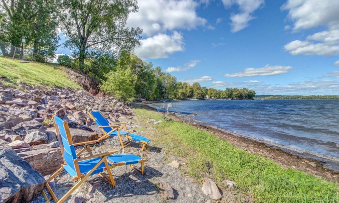 South Hero House | Lakefront Property with Easy Dock Access, Incredible Views, & Private Hot Tub