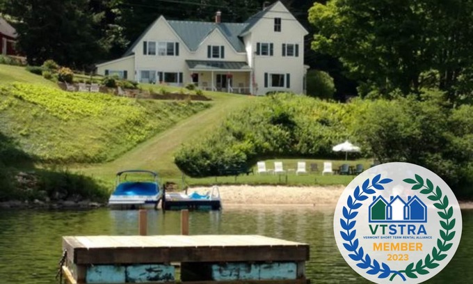 Ludlow House | Lakefront Vacation House w/quiet, sandy beach/boats -