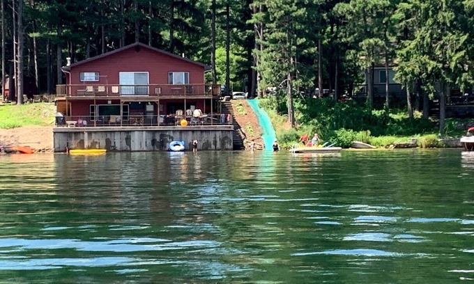 Pine River House | Lakehome w/HUGE SLIDE into lake, ski, tube, fish swim & near ski & snowmobiling