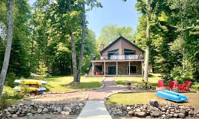 Hayward Cabin | Lakeside Cabin on 2,700 Acre Nelson Lake in Hayward - Fun for All Ages!