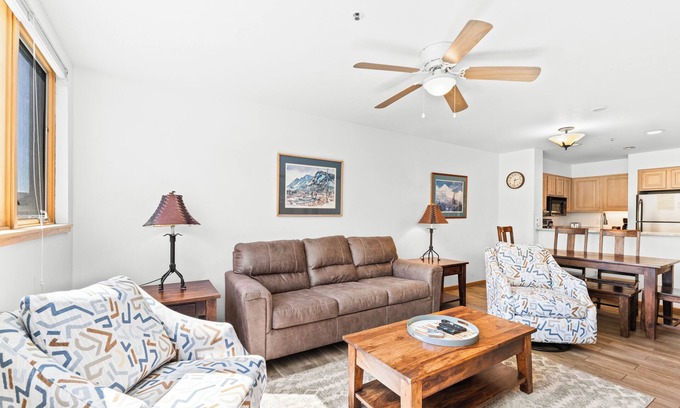Lakeside Village Condo | Lakeside Condo w/Mountain & Lake Views, Steps to Shops, Dining & Activities!
