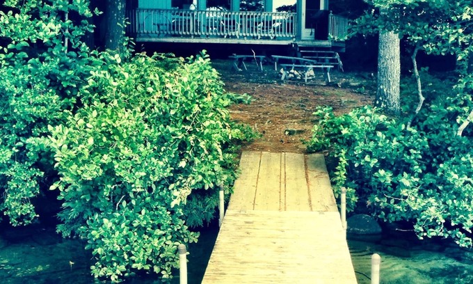 Naples House | Lakeside cottage, pretty view of Trickey Pond. #gladview#trickeypond