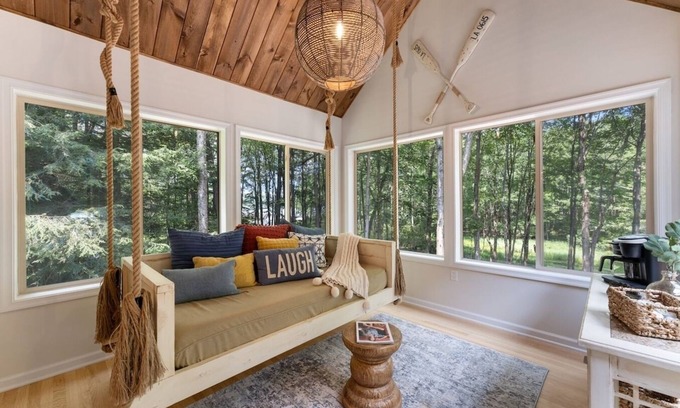 Gouldsboro House | Lakeside Luxe | Indoor Pool, Theatre, Game Room & Firepit Nights