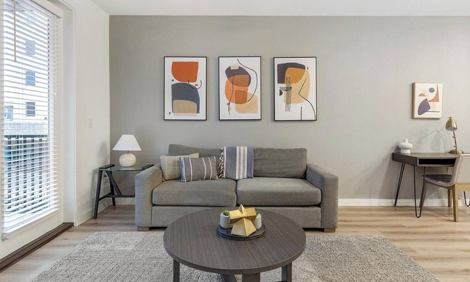 Garland Apartment | Landing | Modern 1BD, Pool, Clubhouse