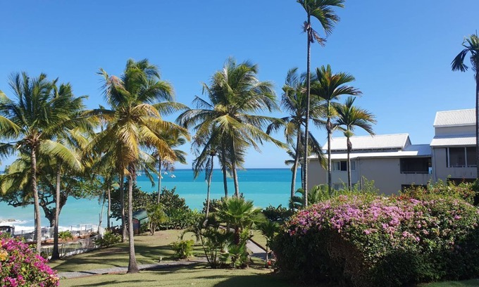 Pointe de la verdure Apartment | Large 41 m2 studio, garden and sea view - secure residence