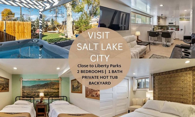 Liberty Wells House | Large Backyard w Hottub,Minutes from Liberty Park