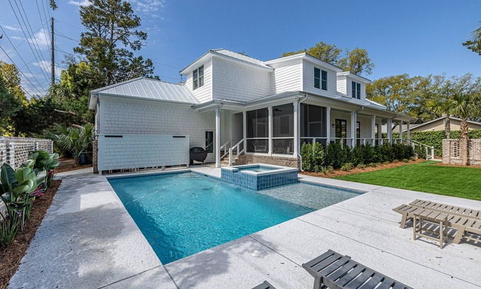East Beach House | Large family home with private pool and short walk to beach.