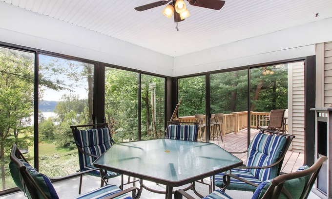 Allegan House | Large Lakehouse on 5 Acres: Game Room - 4 Kayaks, Fire Pit, Lake View/access