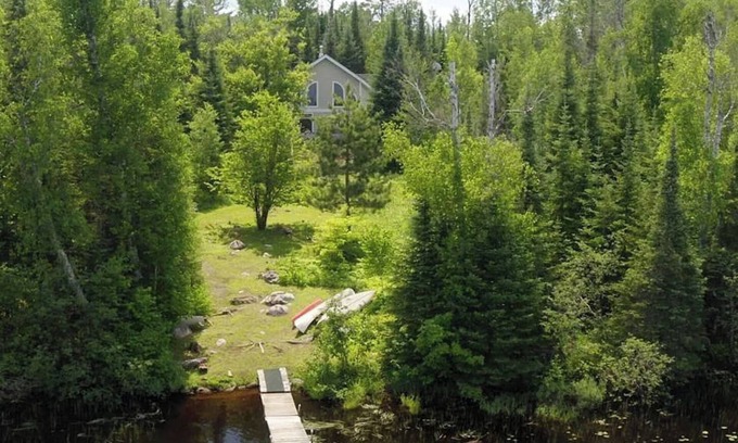 Tower Cabin | Large modern home on 8 private acres Pike River Flowage-Lake Vermilion Adjacent