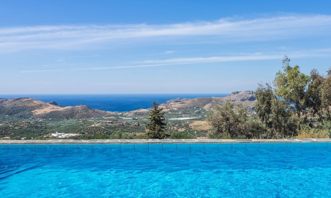 Mariou Villa | Large modern villa situated on a hill in the traditional village of Marious.