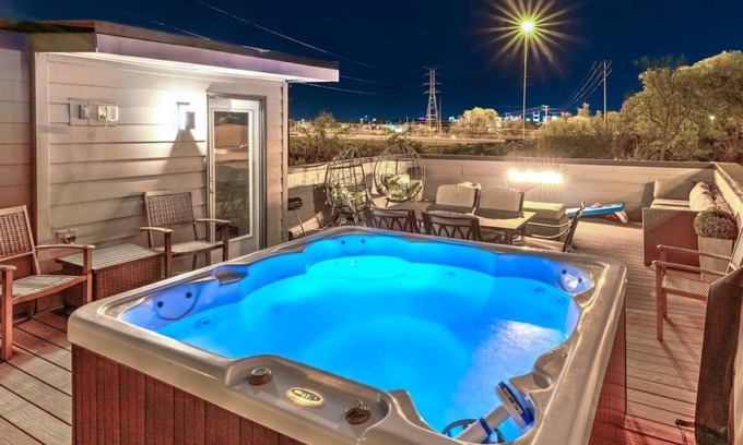 Berry Hill House | Large New Luxury Home! Rooftop Views w/Hot Tub!
