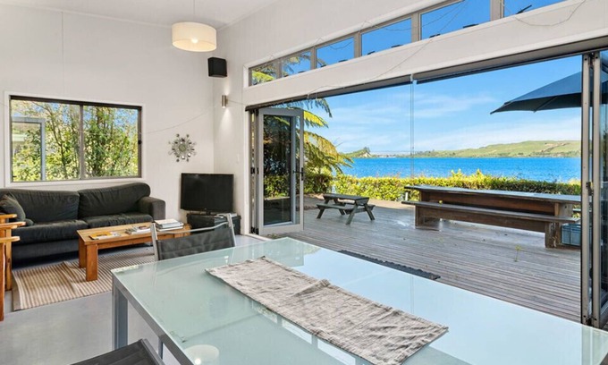 Tikitere House | Laze by the Lake - Lakefront Rotoiti Holiday Home