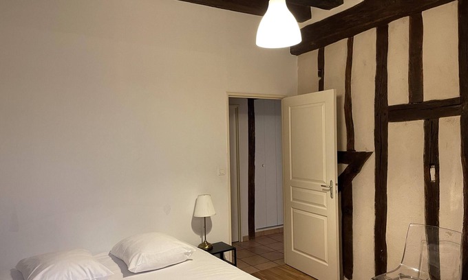 Auxerre Apartment | Le Coche d'Eau-Apartment-Modern-Ensuite-City view