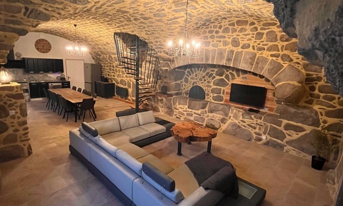 Lunac House | Le gite du Parayre, a renovated barn with games room, in Aveyron, France