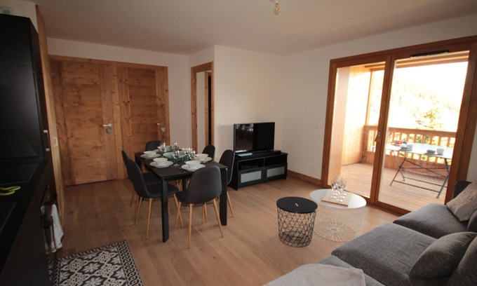 Les Saisies Apartment | Les Saisies - Apartment 6 pers, WiFi, Parking, new equipment