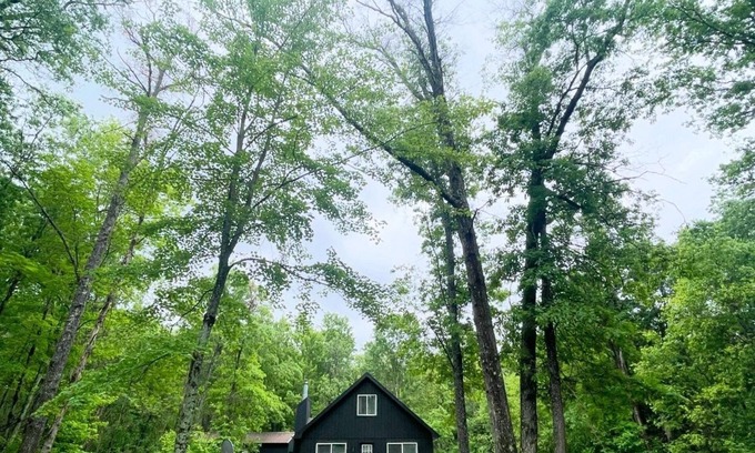 Markey Township Ski Chalet | Little Black House 5 Minutes to Higgins Lake
