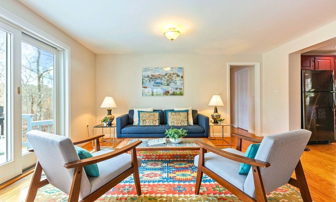 Falmouth House | LOCATION! Summer Dream w/Deck & Sunroom! Sleeps 7!