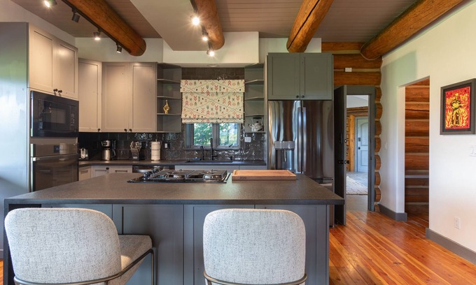 Victor House | Log Cabin Home in Victor! Magical Mountain Views.