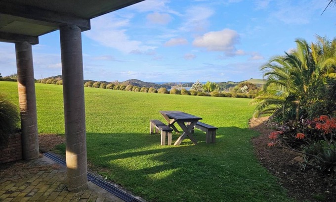 Pataua South Apartment | Lookout at Pataua South, 5 minutes from the beach. Space to play.