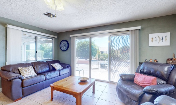 Sun City House | Lovely 55+ home with open floor plan and outdoor patio space