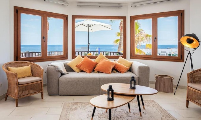 Puerto del Carmen Apartment | Lovely apartment with sea and mountain views