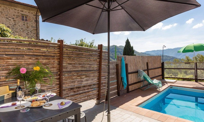 Bagni di Lucca Apartment | Lovely apartment for 5 guests with WIFI, private pool, TV and pets allowed