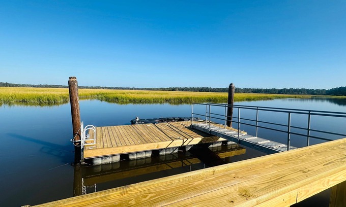 Midway House | Low Country Living-Deep water dock, Gorgeous views