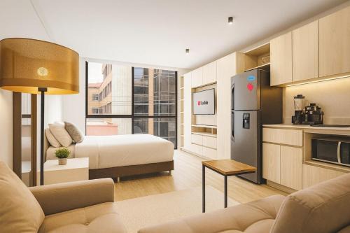 Bogota Apartment | Luminous Loft Corferias I Gym & Coworking