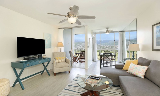 Waikiki Condo | Luscious Green Golf Course & Mountain Views! FREE Wi-Fi, Parking, Pool!