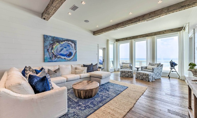Biltmore Beach House | Luxe, Beachfront PCB Home w/Decks & Grill!