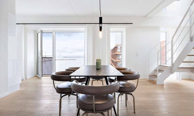 Copenhagen Apartment | Luxe Doublex w water view & private terasse