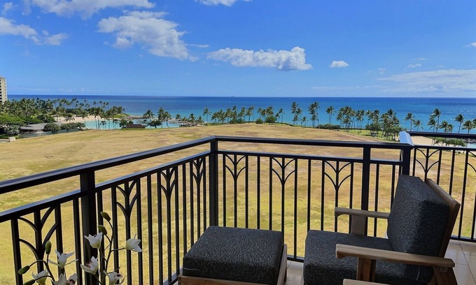 Ko Olina Condo | Luxurious Ocean View Suite - Beach Villas at Ko Olina 8th FL #O824 - End Unit