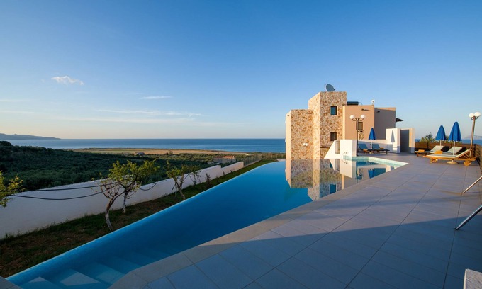 Kolymbari Villa | Luxurious villa with private pool, quite and relaxing place full of olive trees.