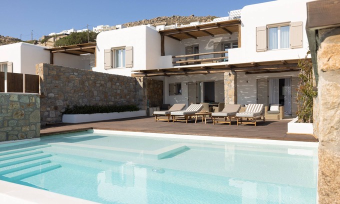 Kanalia Apartment | Luxury 2-Bedroom Apartment with Private Pool, wide Veranda and Sea View (3B)