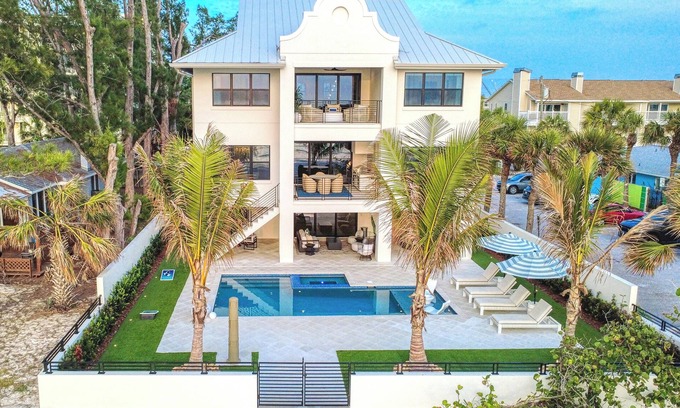 Indian Rocks Beach House | Luxury 7 BR Beach House w/Private Pool. Direct Views of the Gulf of America!