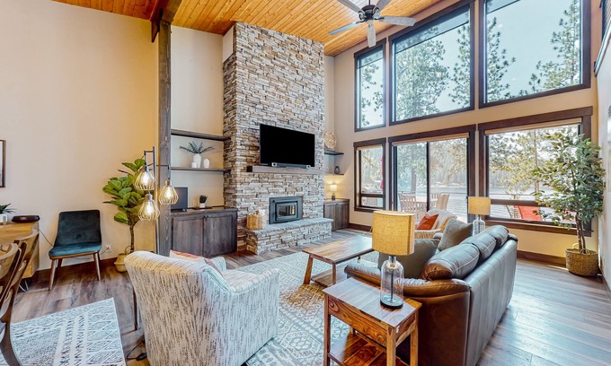 Harrison House | Luxury brand-new lake home with a dock, large deck, fireplace, & Ping-Pong