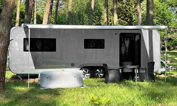 Luetow House | Luxury caravan 4 with whirlpool directly on the Achterwasser -holiday homes island Usedom