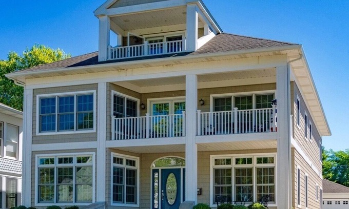 South Haven House | Luxury Downtown Home Overlooking River w/Views of Lake Michigan