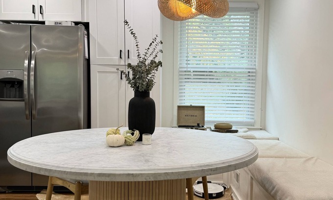 Porter Heights House | Luxury East Nashville home with high end furniture, large yard, and hot tub!
