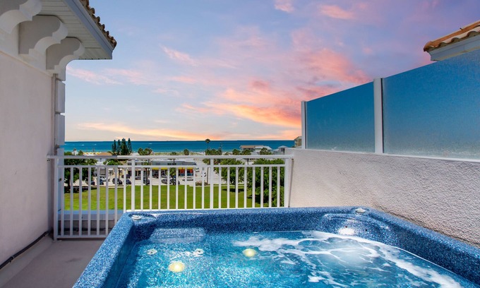 Bay Esplanade House | Luxury, Family Friendly Townhome - Rooftop Hot Tub Featuring Amazing Beach Views