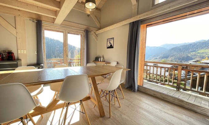 Notre-Dame-de-Bellecombe Ski Chalet | Luxury chalet with sauna and fireplace, sleeps 10