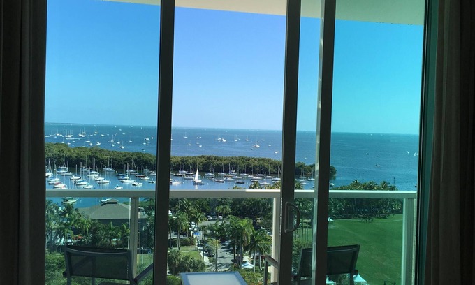 Coconut Grove Apartment | Luxury King Studio with Ocean View Private Balcony- Historic Coconut Grove!