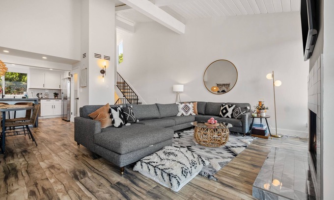 Central Malibu House | Luxury Malibu retreat with sweeping views, balconies, pool, and tennis court
