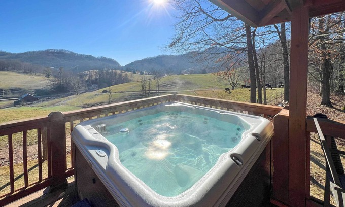 Waynesville Cabin | Luxury Mountain Cabin with Hot Tub & Pool Table!