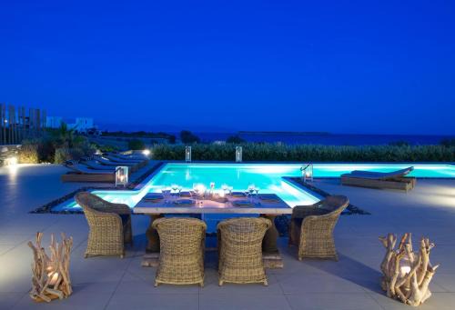 Chrissi Akti Villa | Luxury Paros Villas De Luxe Villa 4 Bedrooms Astounding Sea View & Access To Pool Tserdakia