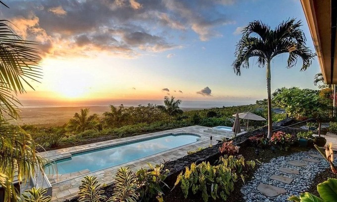 Kalaoa Villa | Luxury Private Villa - 180° Sunset Views - 3 Acres