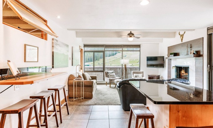 East Village at Copper Condo | Luxury Ski In/Ski Out Condo Sleeps 7 W/Slopeside View & Wood-Burning Fireplace