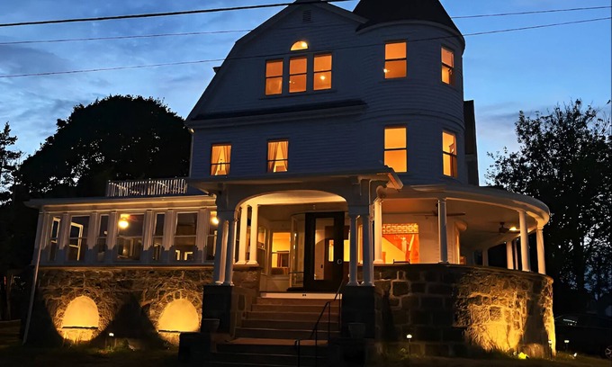 Winthrop House | Luxury Victorian near Salem: Stunning Ocean Views & Modern Elegance in 6BR Manor