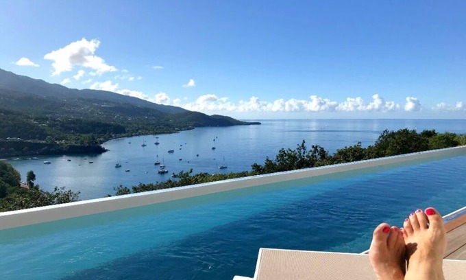 Malendure House | Luxury villa, view of Malendure bay, Cousteau reserve and salt pool